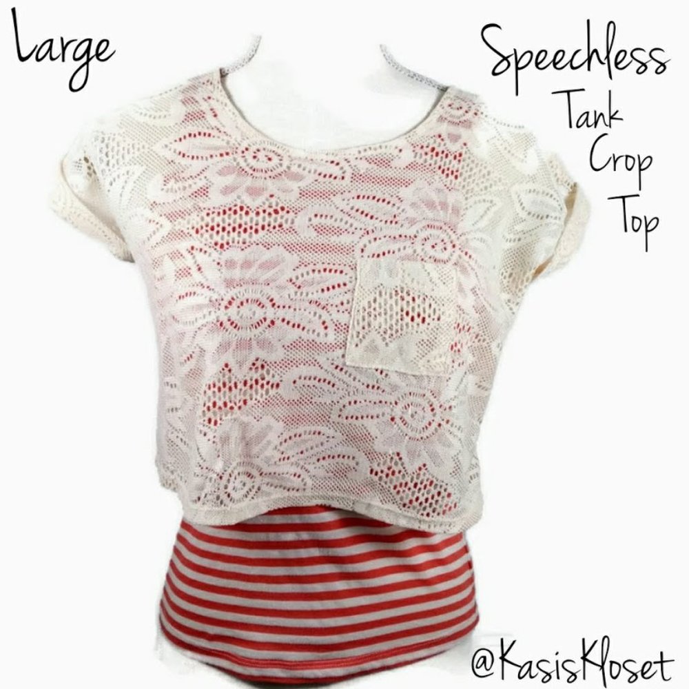 Speechless Tank/Crop Top Large Orange